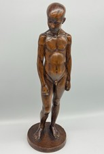 ❗️Antike Holzskulptur Knabenakt Willi Schmidt-Petit (1881-1958) Künstlers Sohn❗️