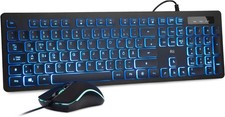 Rii Gaming Tastatur Und Maus Set, Tastatur Maus Set Mit Kabel, 3 LED Hintergrund