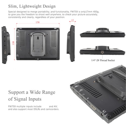 Fw759 7in ultra thin camera - fw759,