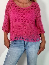 Damen Boho Tunika Häkel