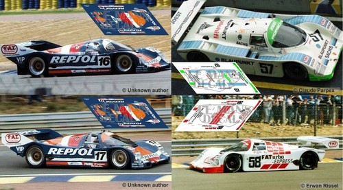 Decals porsche 962c mans - le,