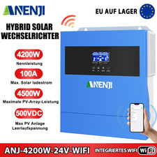 4200W 24V 230Vac Hybrid Solar Wechselrichter Inverter On+Off Grid MPPT 100A 500V