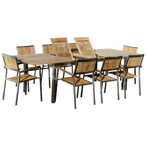 Gartengarnitur edelstahl teak - gartengarnitur,