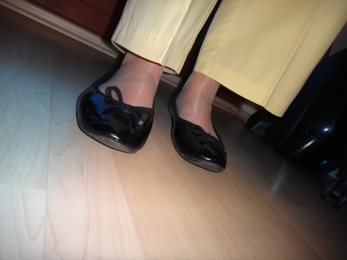 Schwarze lack ballerinas - lack-ballerinas, gr