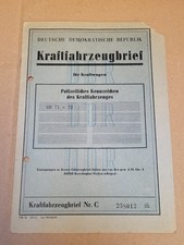 KFZ Brief Kraftfahrzeugbrief