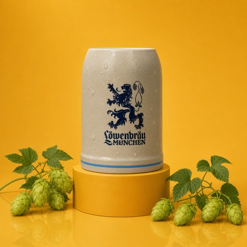 Löwenbräu tonkrug glas - tonkrug,