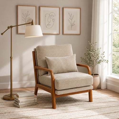 Wooden lounge chair - wooden,