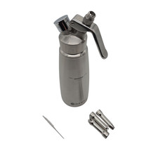 HENDI Sahnespender mit 3 Edelstahl Spritztüllen und Reinigungsbürste