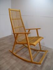 Schaukelstuhl Hellerau Mid-Century  Deutsche Werkstätten 50er 60er Buche Nr.495