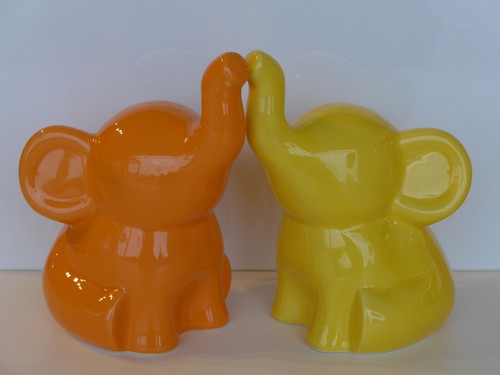 Spardose elefant orange - elefant,