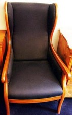 BIEDERMEIER THRON OHREN SESSEL ARMLEHN SITZ MÖBEL WING CHAIR ARMCHAIR antik