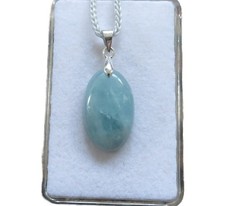 Aquamarin Cabochon Anhänger mit beweglicher Kralle Nr. 4238
