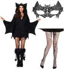 Damen Zauberin Kostüm Cosplay Fledermaus Vampir Karneval Party Damenkostüme