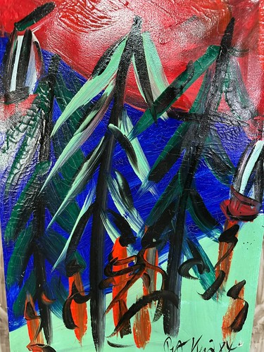 Altes acryl gemälde - altes,