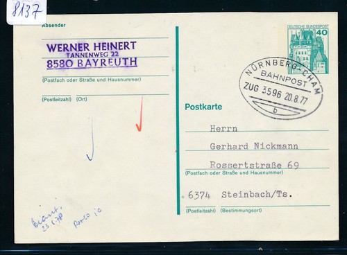 8137 bahnpost ovalstempel - 8137),