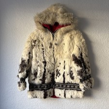 Vintage Alaska Rabbit Fur Coat