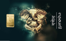1,0 Gramm Feingold Motiv-Karte "Ganesha" Goldbarren Gold 999,9 Barren