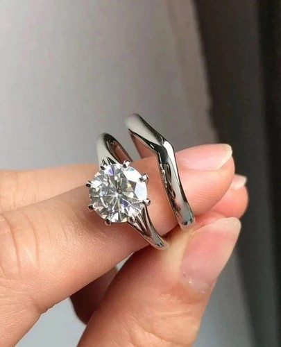 2ct rundschliff moissanit - rundschliff,