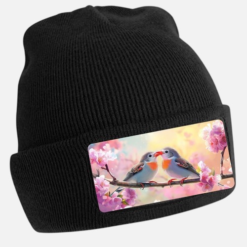 Schwarze beanie mütze - mütze, mit