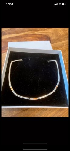 Collier silber mit swarovski - collier,