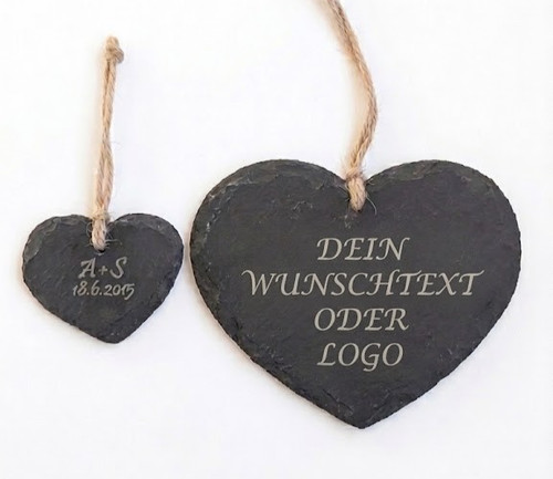 Schieferherz mit wunschgravur - schieferherz,