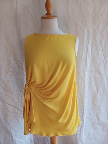 Chiffon top tunika drapiert - chiffon,