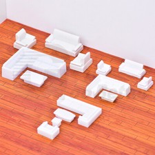 Miniatur Modell Kunststoff Sofa Couch Stuhl Möbel Ornament Modellbau Bastel DIY