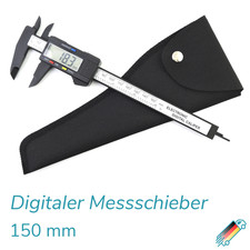 Digitaler Messschieber 0-150mm plus Tasche - Schieblehre Holster Kunststoff