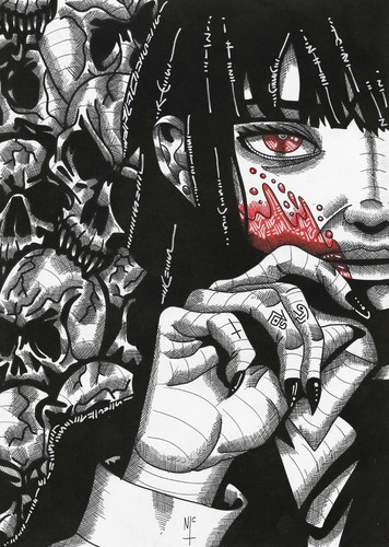 Manga comic art dark - manga, goth