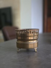 Messing Topf Übertopf Vintage