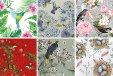 4 Servietten ~ Vögel Kolibri Vogelnest ~ verschiedene Motive zur Auswahl 33 x 33