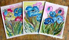 3 Aquarellbilder original