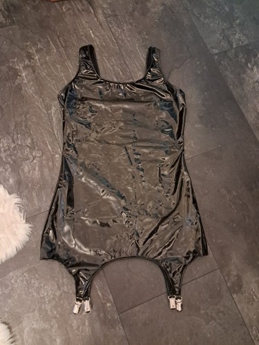 Latex lackleder minikleid - minikleid, mit
