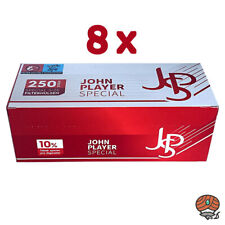8 Pack John Player Special (JPS) Rot Extra Hülsen à 250 Stück