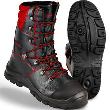 Forststiefel Schnittschutzstiefel Waldarbeiterstiefel Leder Forst Schnürstiefel