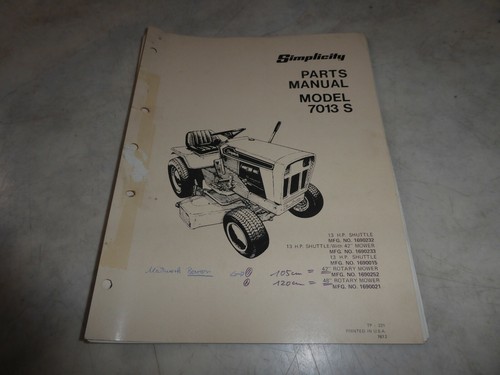Ersatzteilliste simplicity - ersatzteilliste,
