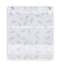 Rollo Blätter weiß inkl. Haken ohne Bohren 45 x 130 cm