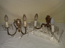 2 x  Doppel - Lüster - Wandlampen