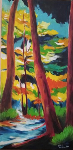 Bild handgemalt acryl auf