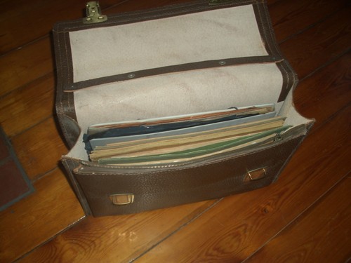 Schöne alte leder aktentasche - schöne,