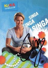 Singa Gätgens Autogrammkarte Autogramm Original Signiert KIKA TV