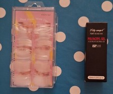 poly gel set UV / LED Aufbaugel Polygel Polyacryl Gel + 80+ Künstliche Nägel 