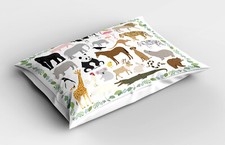 Kopfkissenbezug Chic Kissenhülle für Haus Tier Verschiedene Waldbewohner