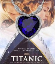 Titanic Halskette Herz des Ozeans Kette + Anhänger Mit Kristall Collier Strass B