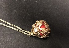 Engelsrufer Himmelsflüsterer mit Strassstein mit roter Klangkugel