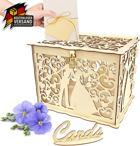 Holz kartenbox hochzeit - holz,