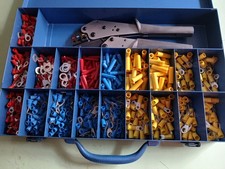 KLAUKE Konvolut Stossverbinder u. Rohrkabelschuhe + Weidmüller Crimpzange im...