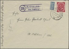 Brief mit Landpost -Stempel