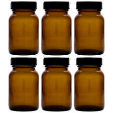 6x 250ml Weithalsglas Klarglas