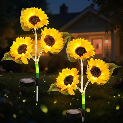 2stk sonnenblume solarleuchten - sonnenblume,